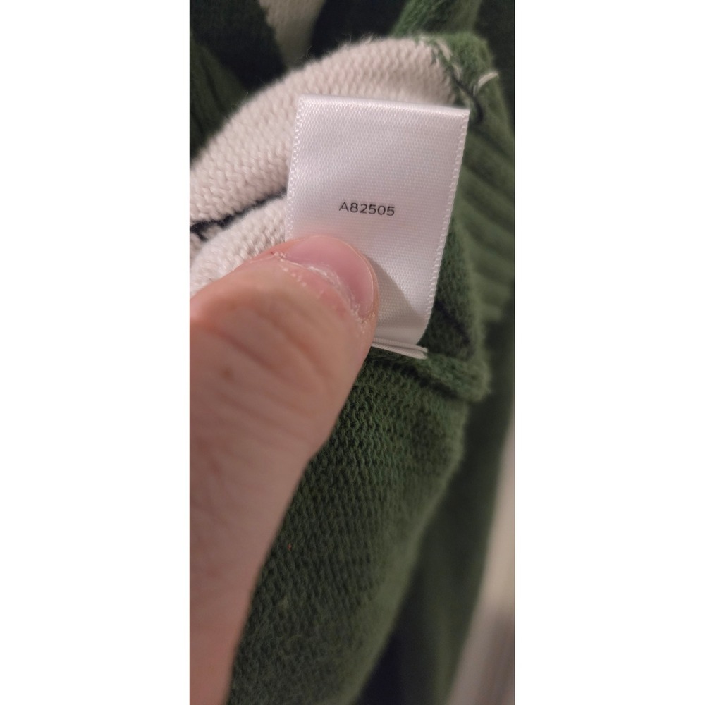 Denim & Co XL Green Argyle Cardigan 100% Cotton Preppy Grandpa Academia Sweater - Picture 5 of 7